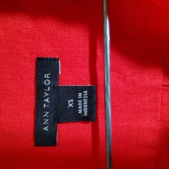 Ann Taylor Collared Shirtdress Size XS Linen blend - Picture 4 of 6